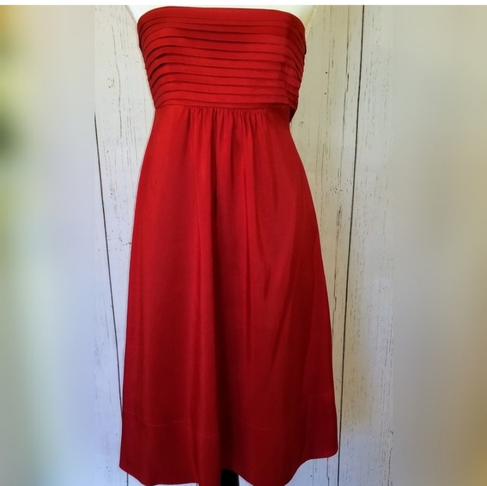 Banana Republic Elegant Red Strapless Dress Size 0 petite